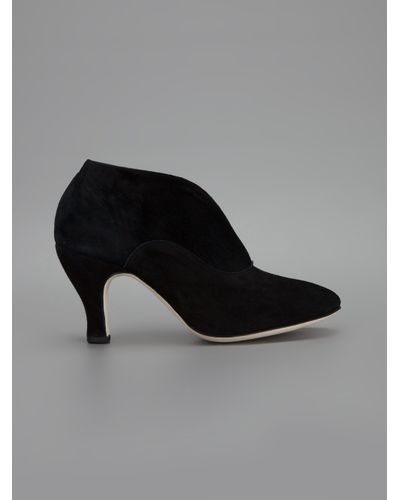 open front ankle boots