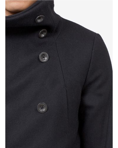 high collar pea coat