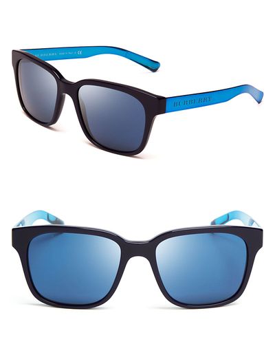 Burberry Wayfarer Sunglasses in Blue for Men - Lyst