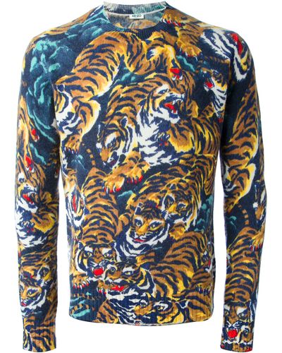 KENZO Wool 'Flying Tiger' Sweatshirt - Lyst