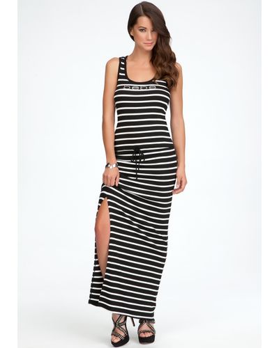 bebe logo maxi dress