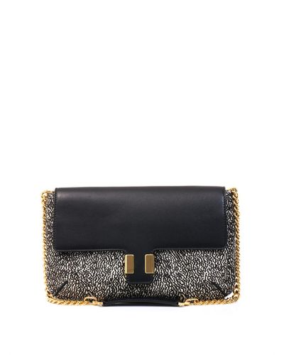 Chloé The Emilia Calf Hair and Leather Bag in Black - Lyst