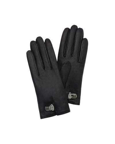 Mulberry Polly Push Lock Gloves in Black - Lyst