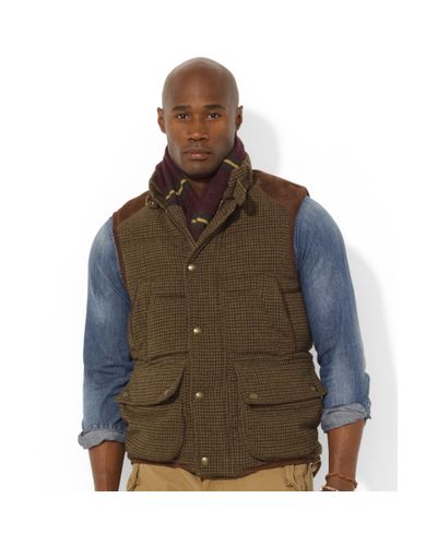 brown polo vest