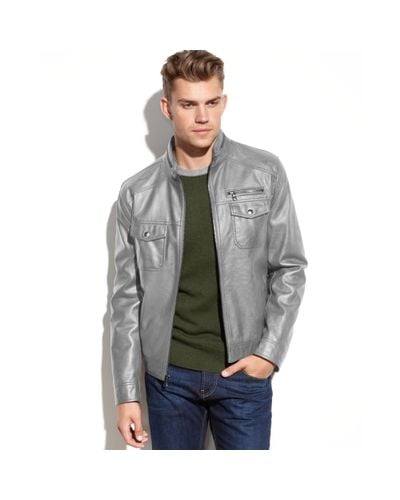 kenneth cole faux leather jacket