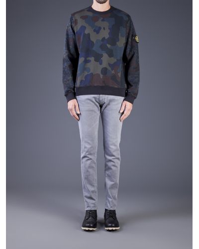 stone island camo sweater