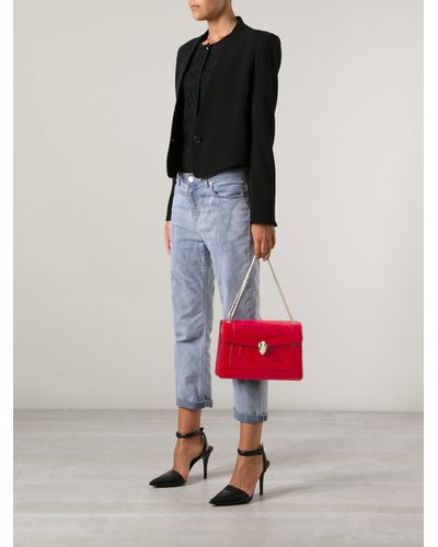 red bvlgari bag