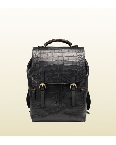 black crocodile backpack
