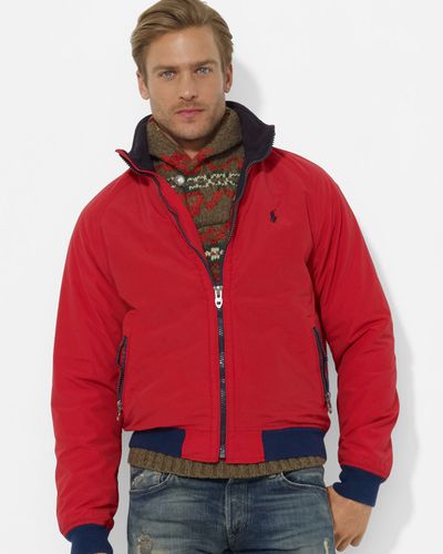 red polo jacket