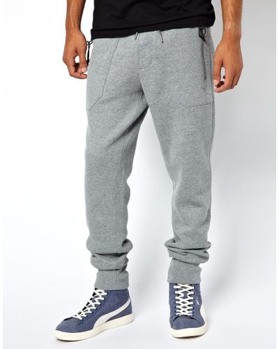 PUMA Sweat Pant Cuff Bottom in Gray for Men - Lyst