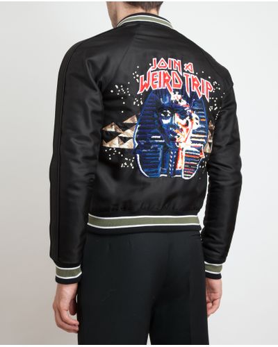 Balenciaga Weird Trip Embroidered Bomber Jacket in Men -