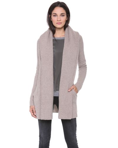 ribbed shawl coatigan