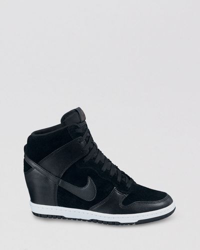 Nike High Top Lace Up Sneakers Womens Dunk Sky Hi in Black | Lyst