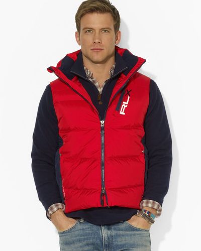 Ralph Lauren Polo Rlx Core Down Vest in Patriot Red (Red) for Men | Lyst