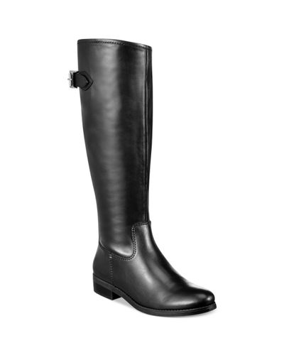 tommy hilfiger tall black boots
