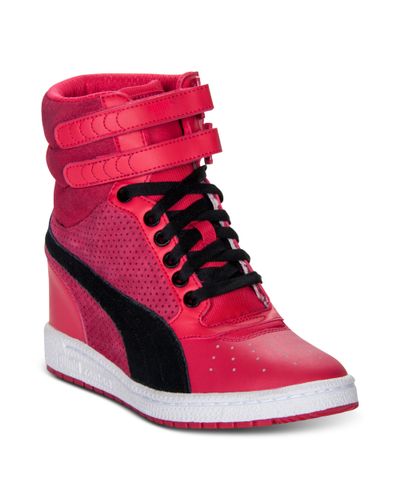 PUMA Sky Wedge Casual Sneakers in Pink 