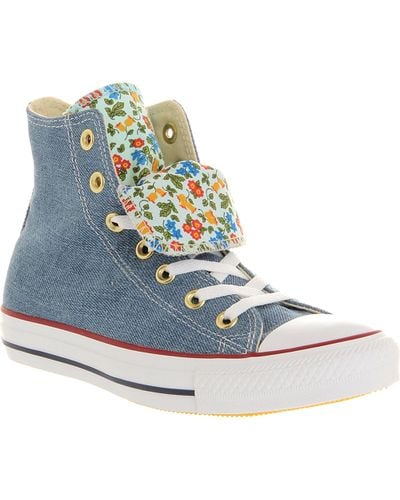 Converse Hi Double Tongue Trainers in Denim Floral (Blue) for Men - Lyst