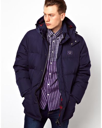 Fred Perry Artic Down Jacket in Navy (Blue) for Men - Lyst