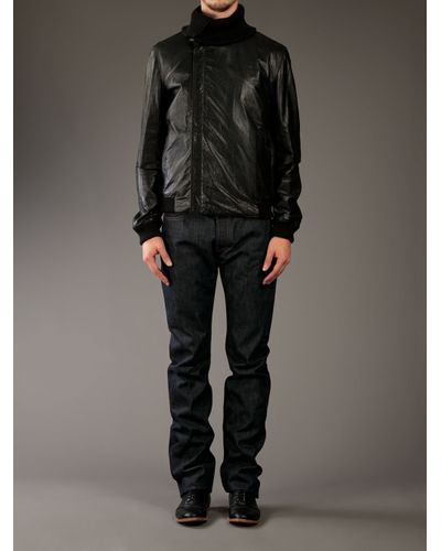 homme leather jacket