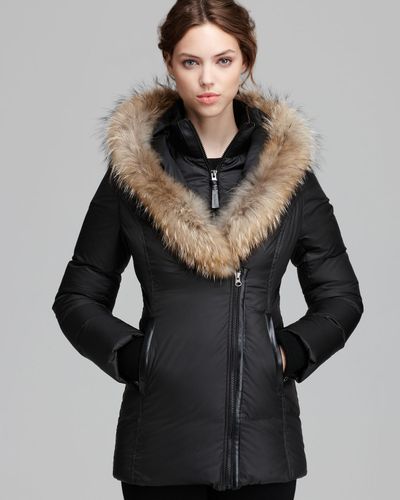 Mackage Down Coat Adali Lavish Fur Trim Hood in Black - Lyst