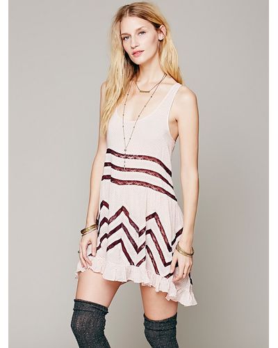 voile and lace trapeze slip