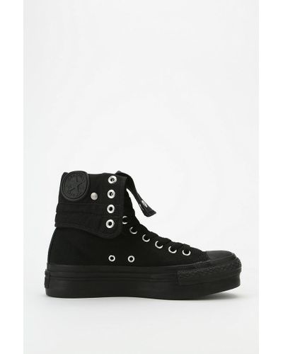 Urban Outfitters Converse Chuck Taylor All Star Foldover Womens Hightop  Platformsneaker in Black - Lyst