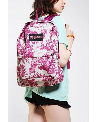 pink floral backpack