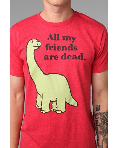 Urban Outfitters All My Friends Are Dead Tee in Red for Men | Lyst