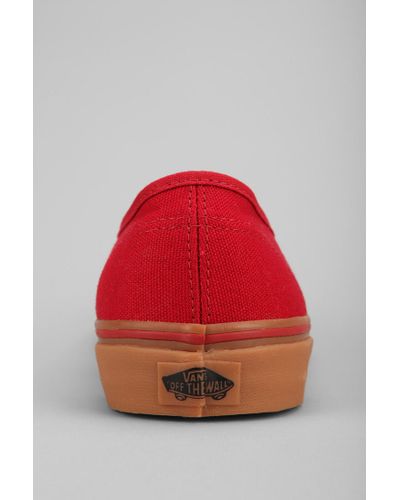 tan and red vans