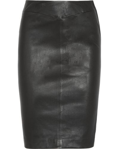 JOSEPH Leather Pencil Skirt in Black | Lyst