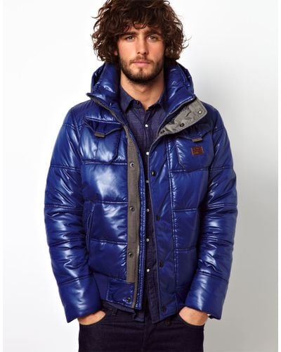 raw blue leather jacket