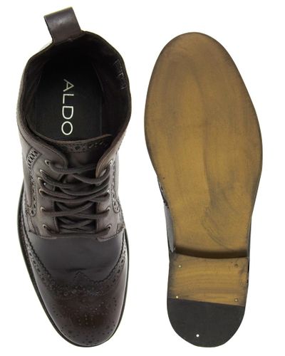 Aldo brogue boots Clearance