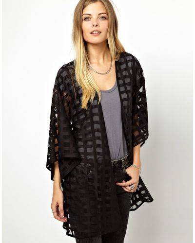 sheer kimono outfit
