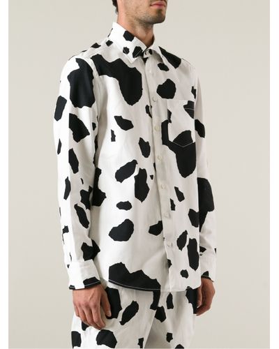 cow print men's shirt