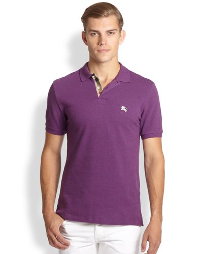 Purple burberry polo shirt Clearance