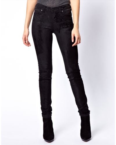 Vivienne Westwood Anglomania Vivienne Westwood Anglomania For Lee Skinny  Jeans in Velvet in Black - Lyst