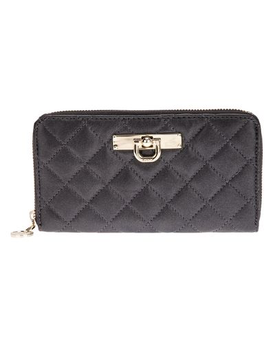 DKNY Quilted Wallet in Grey (Gray) - Lyst