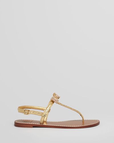 miller pave logo slide thong sandals