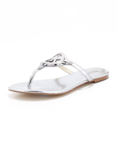 michael kors silver sandals