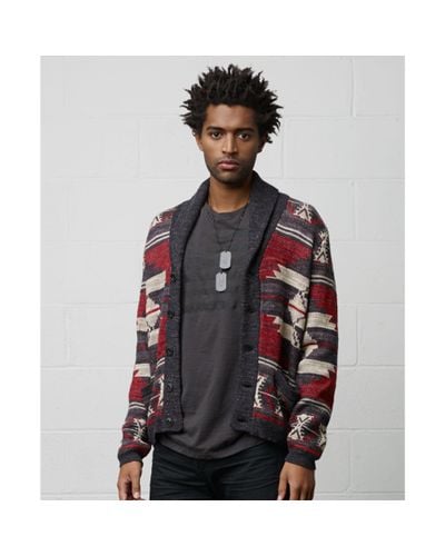 southwestern shawl sweater