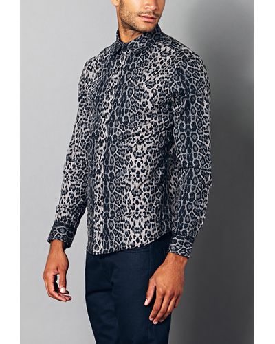grey leopard print shirt