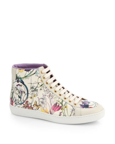 gucci floral sneakers women