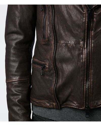 all saints cargo leather jacket mens