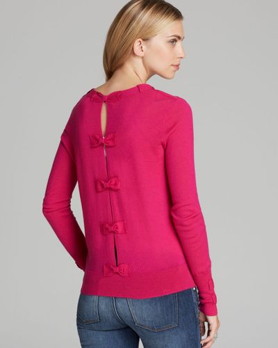 Juicy Couture Cardigan - Elisa Bow in Pink - Lyst