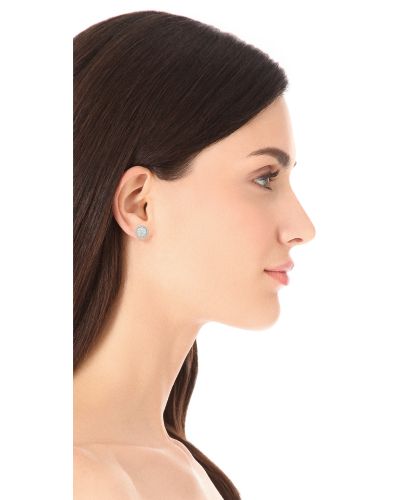 Michael Kors Pave Slice Stud Earrings - Silver in Metallic - Lyst