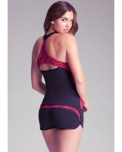 Bebe Sport Logo Racerback Tank Lyst