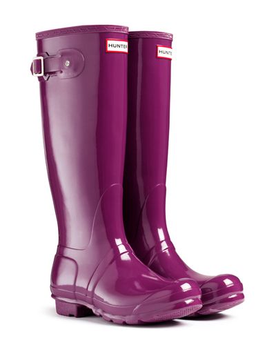 purple hunter rain boots