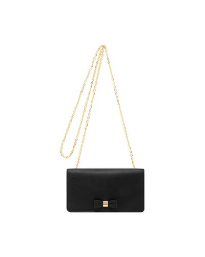 Mulberry Bow Clutch Wallet in Black | Lyst