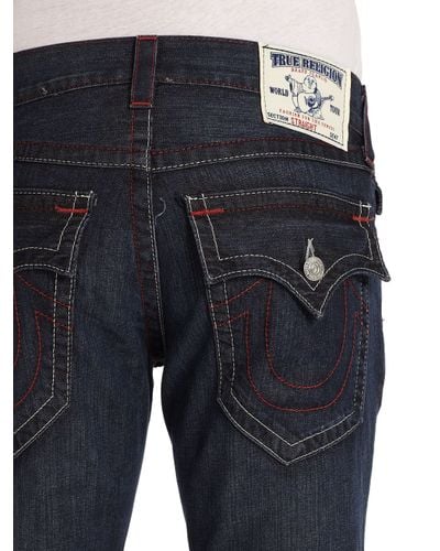 black and red true religion jeans