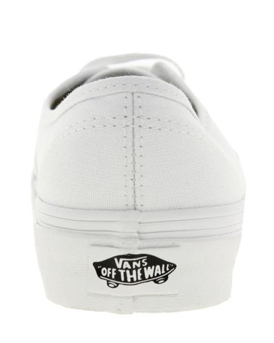 vans lace up white